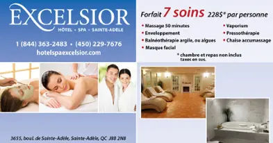 Hôtel Spa Excelsior St-Adèle - Forfait 7 Soins d’Exception