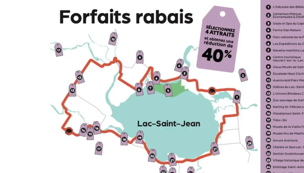 Destination Lac-St-Jean - forfaits rabais