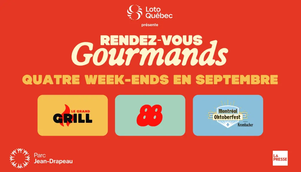 Les Rendez-Vous Gourmands au Parc Jean-Drapeau du 4 au 7 septembre 2026